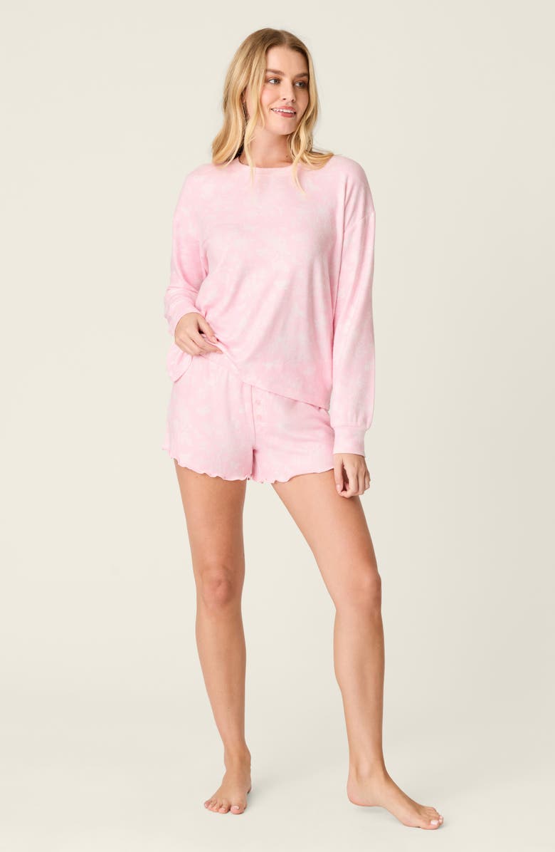 PJ Salvage Peachy Mix Match Pajama Shorts, Alternate, color, Baby Pink