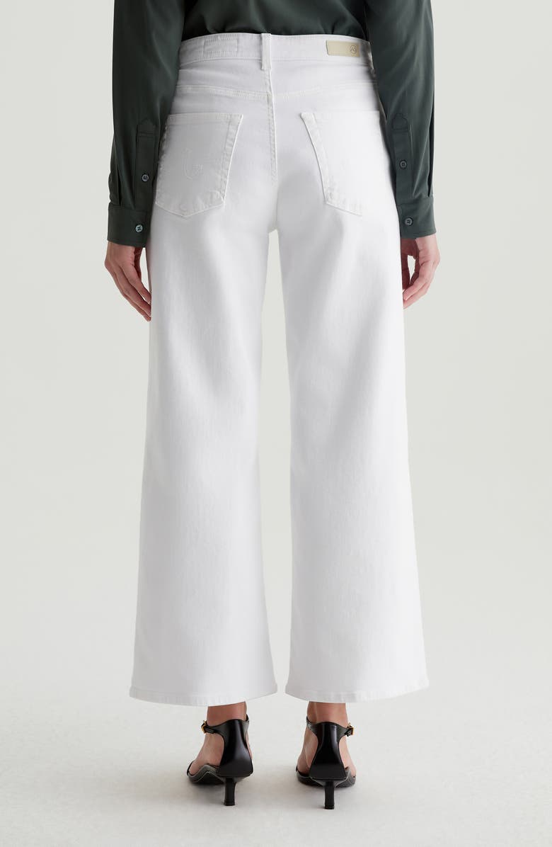 AG Saige Mid Rise Ankle Wide Leg Jeans, Alternate, color, Gallery White