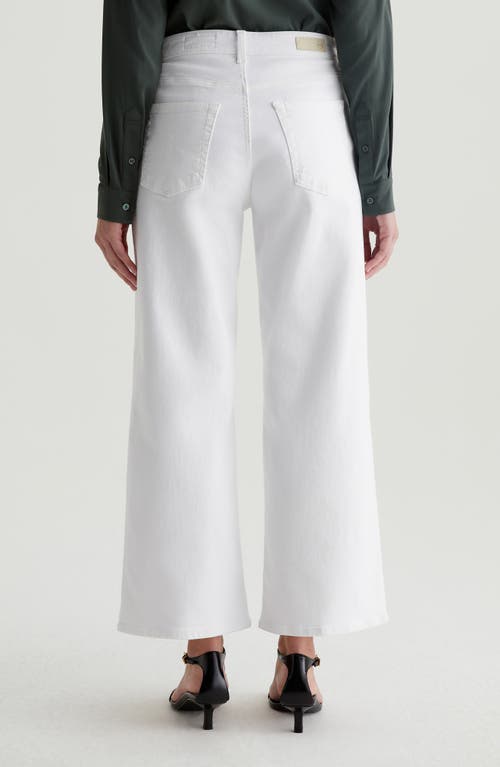 Ag Saige High Waist Ankle Wide Leg Jeans In Gallery White