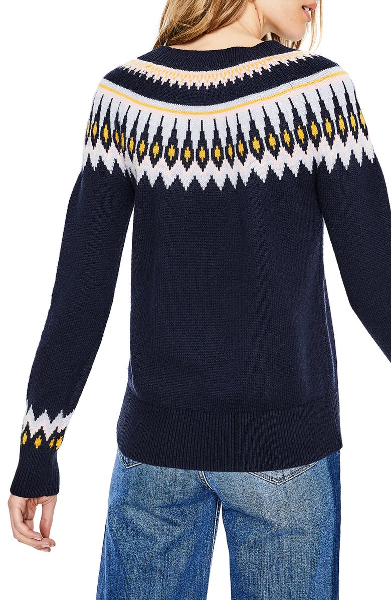 Boden Wool Cotton Alpaca Fair Isle Sweater, Alternate, color, 