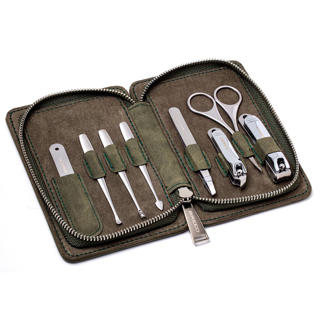 Breed Katana 8 Piece Surgical Steel Groom Kit In Green