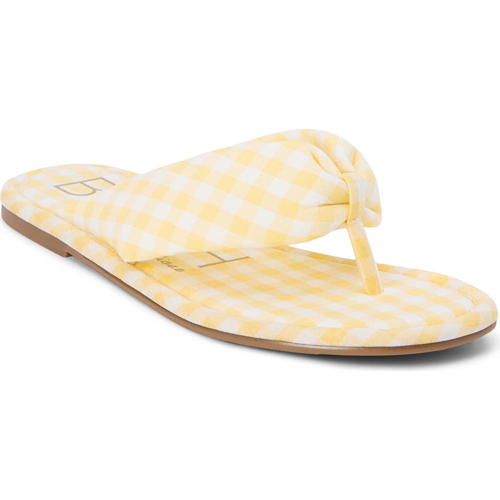 Beach By Matisse Gidget Flip Flop In Yellow Gingham