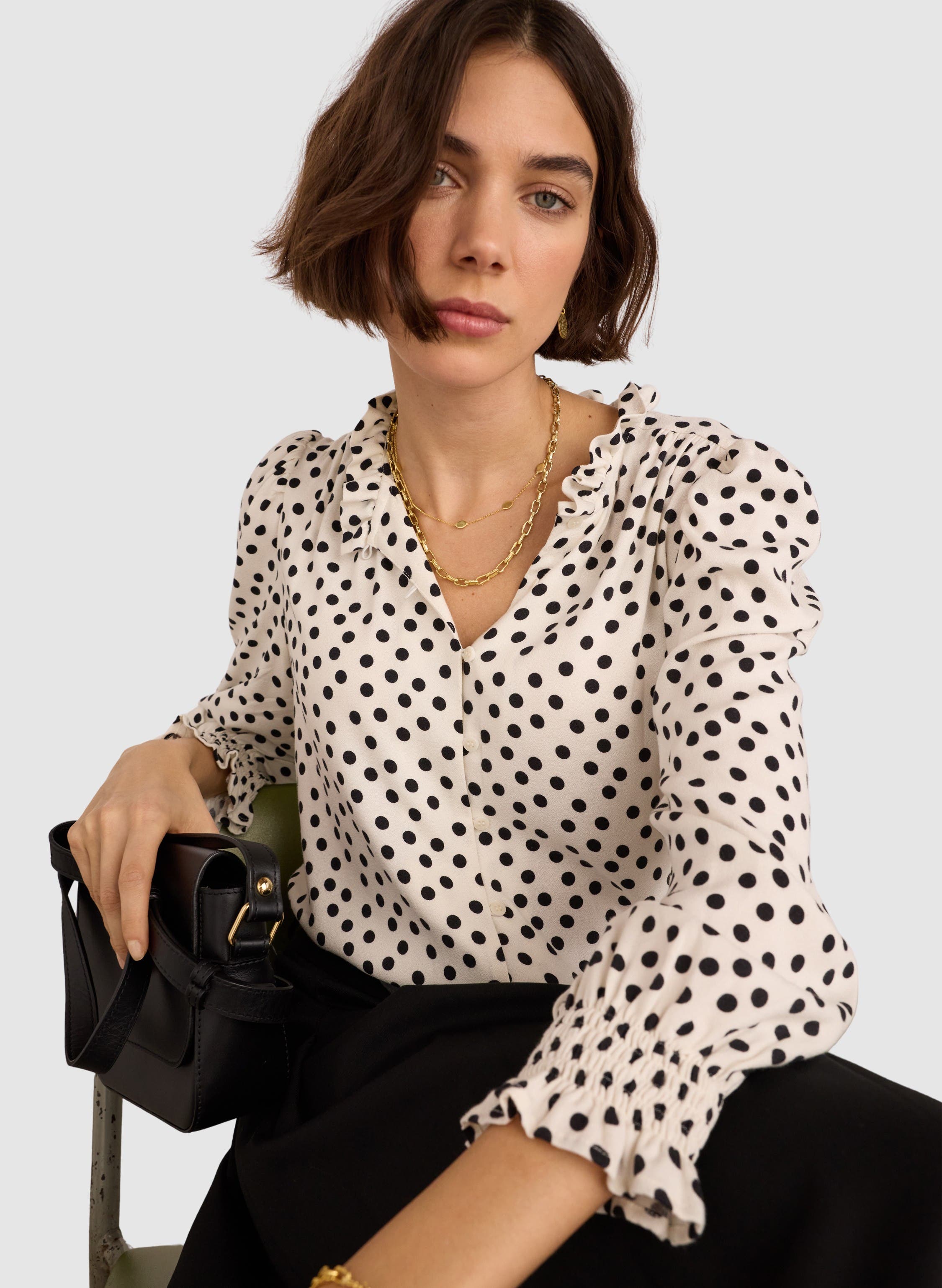 selected Cream Polka
