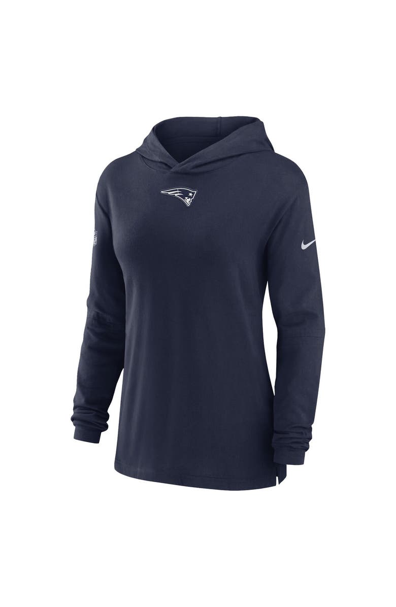 Nike Women's Nike Navy New England Patriots Sideline Performance Long Sleeve Hoodie T-Shirt, Alternate, color, Navy