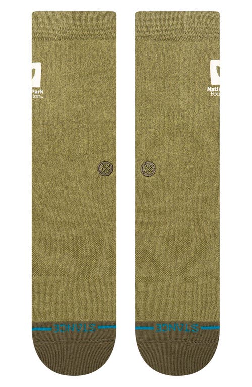 Stance National Parks Crew Socks In Burgundy