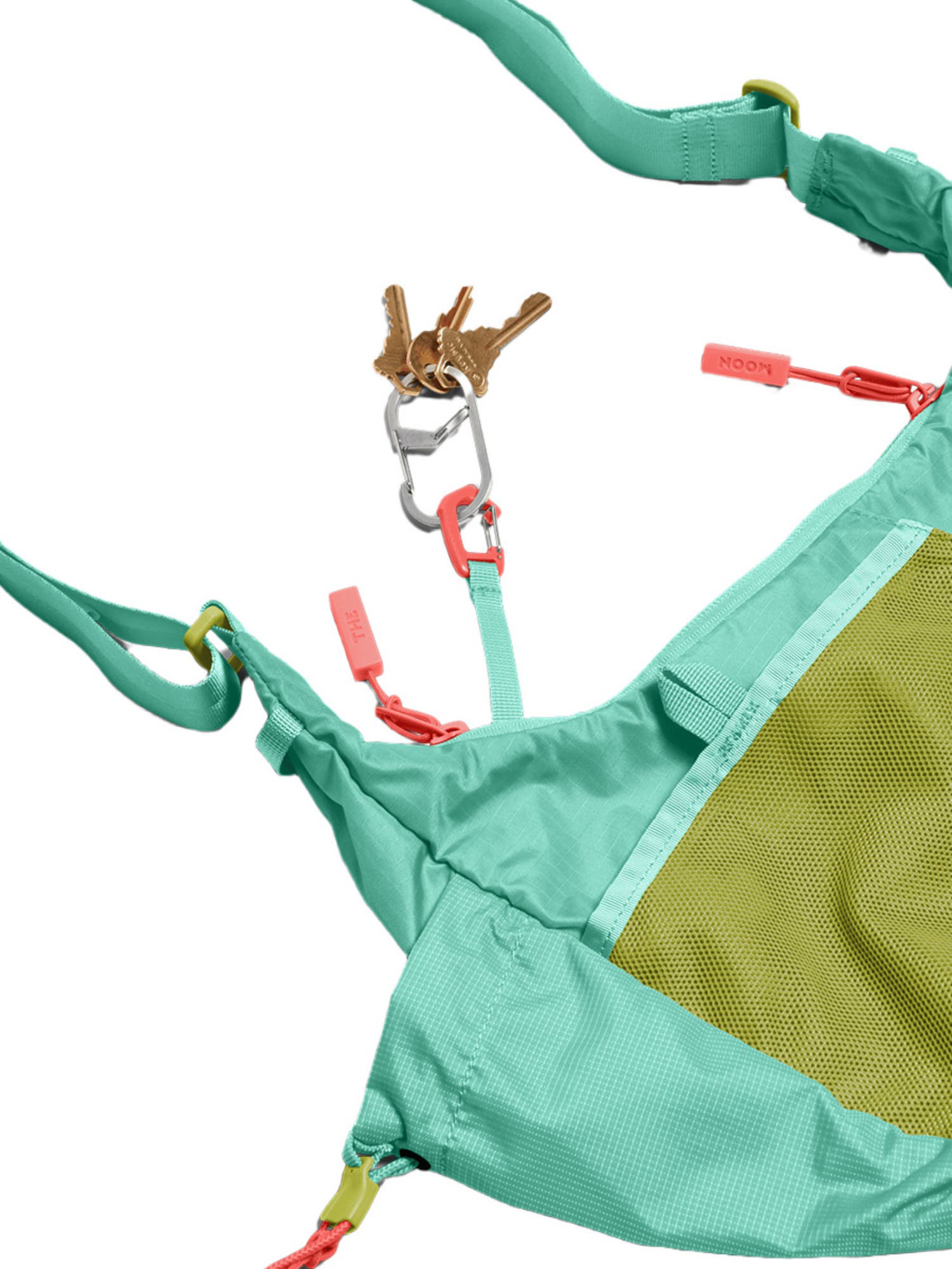 Baboon to the Moon Crescent Crossbody Bag, Alternate, color, Aqua Drift