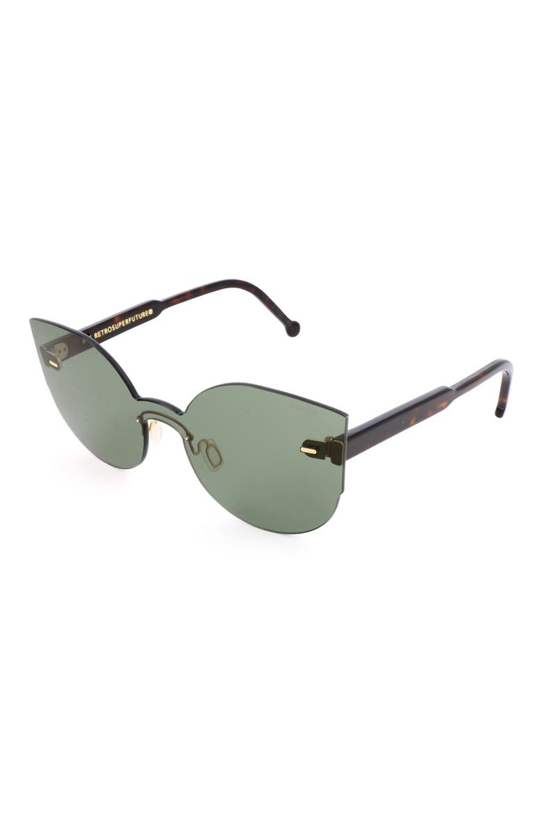 51mm Mask Cat Eye Sunglasses, Alternate, color, GREEN