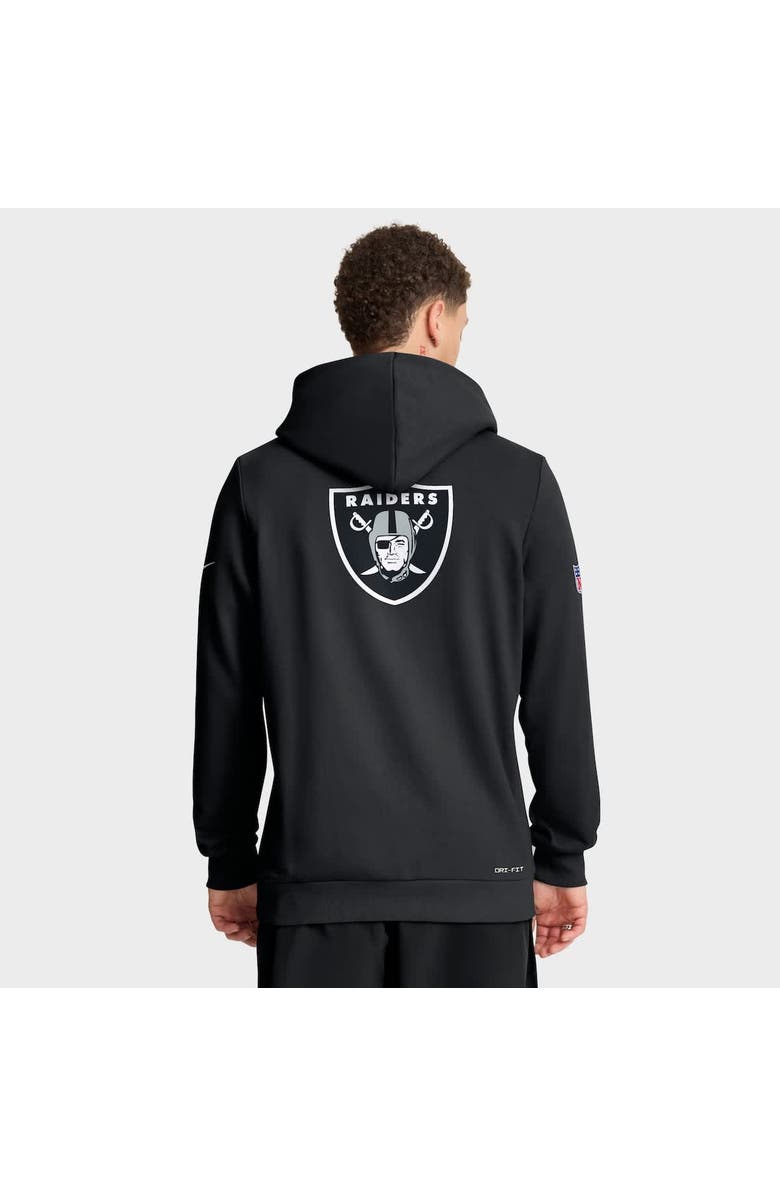 Nike Men's Nike Black Las Vegas Raiders Sideline Standard Issue Utility Player Dri-FIT Full-Zip Hoodie, Alternate, color, Black