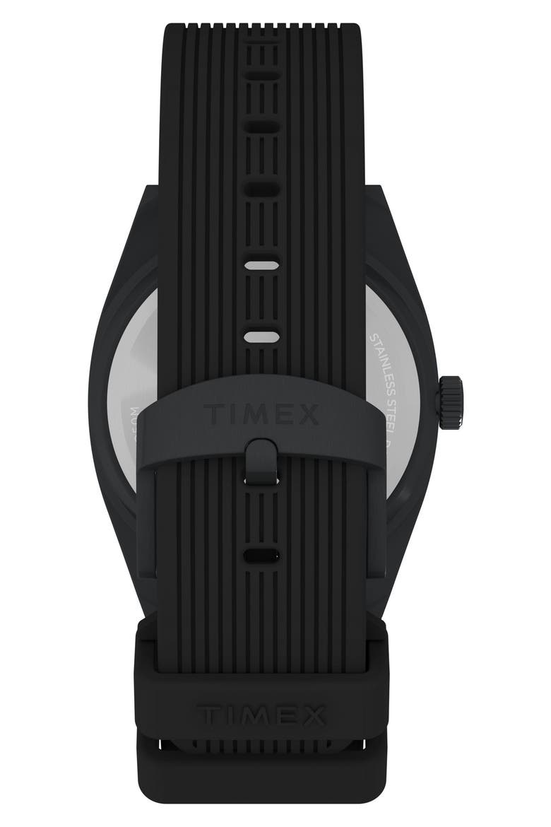 Expedition® Capstone Silicone Strap Watch, 39mm, Alternate, color, BLACK