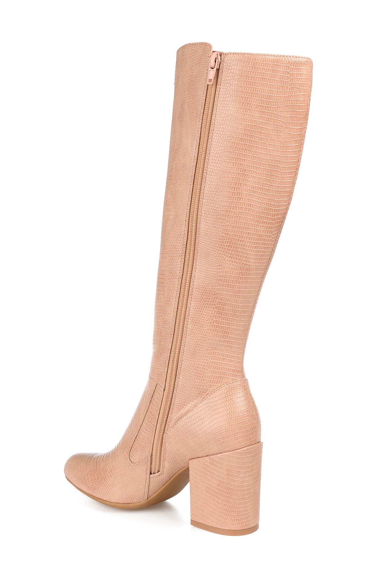 Journee Collection Tavia Embossd Tall Boot, Alternate, color, Blush
