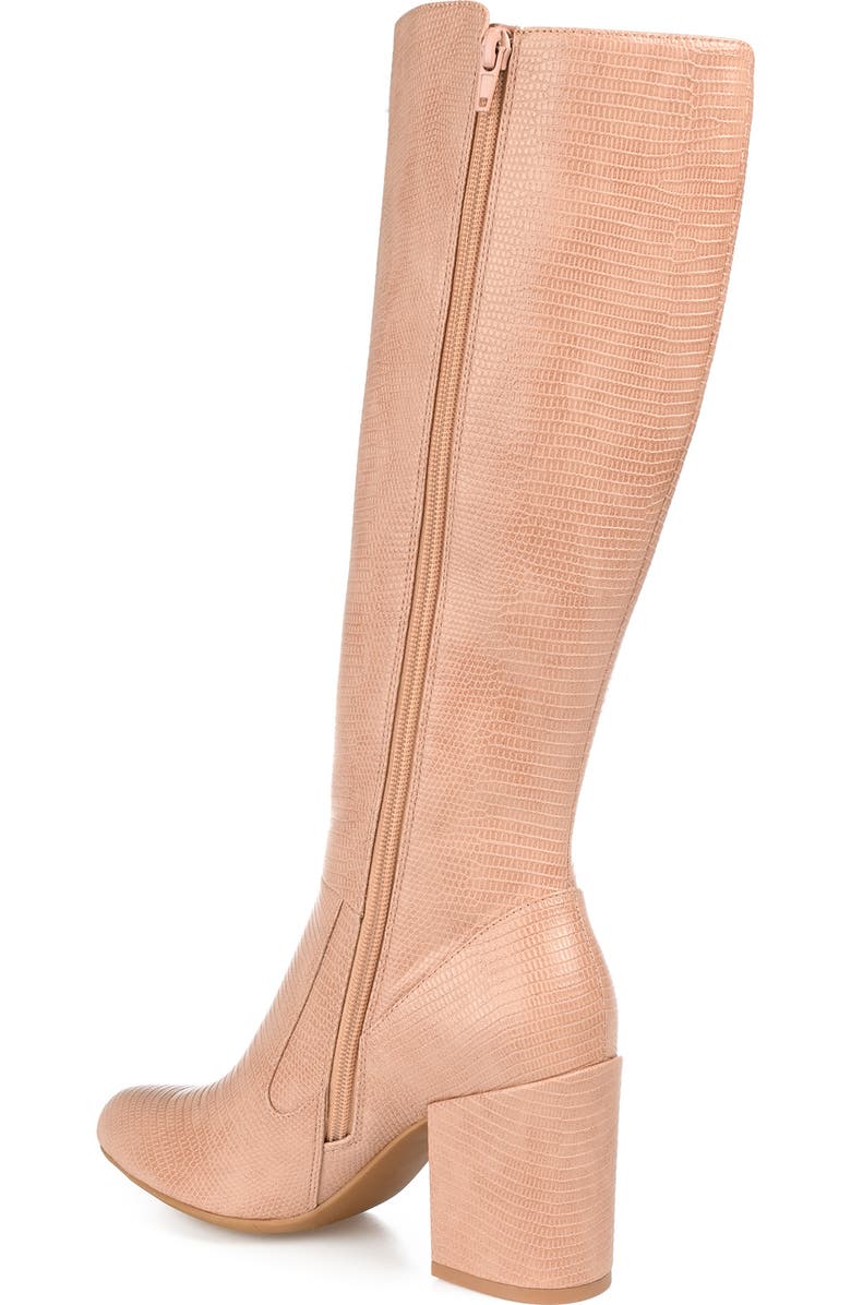 Journee Collection Tavia Embossd Tall Boot, Alternate, color, Blush