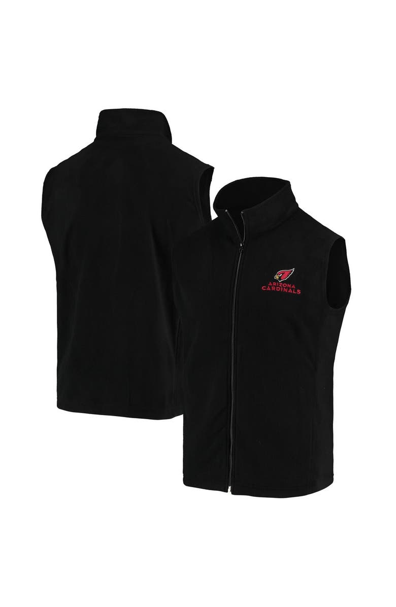 DUNBROOKE Men's Black Arizona Cardinals Houston Fleece Full-Zip Vest, Main, color, Black