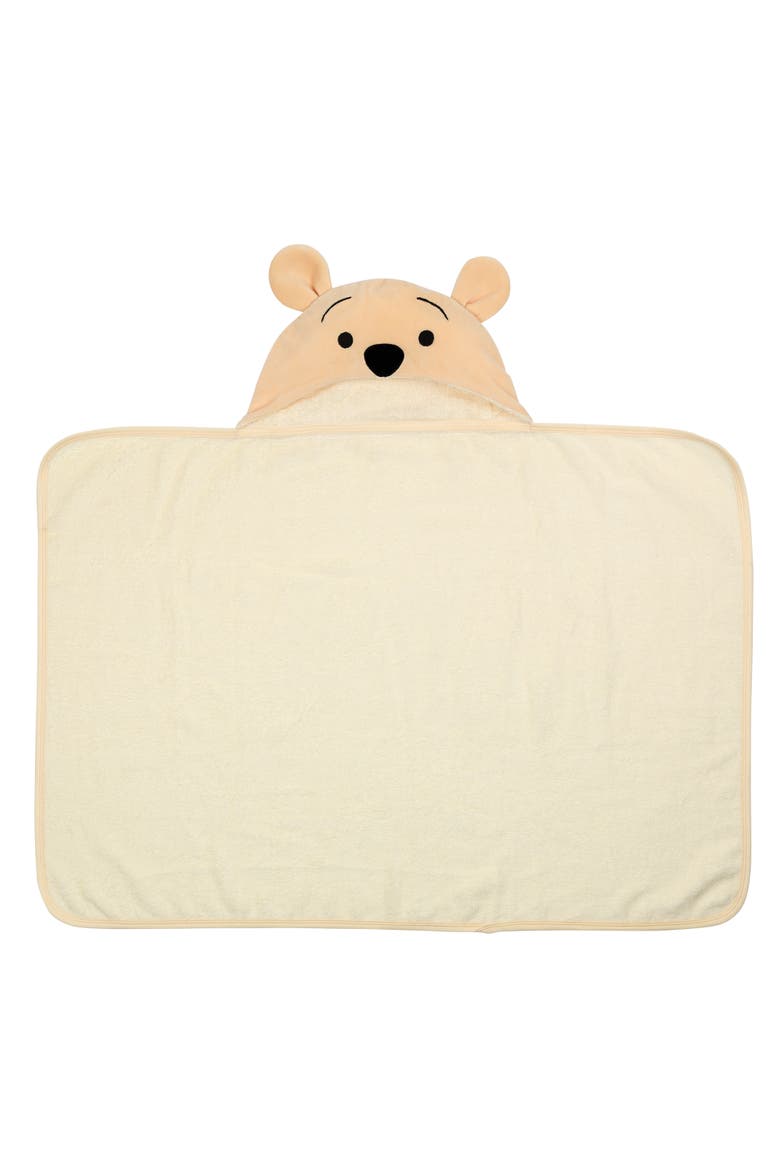Disney Baby Winnie the Pooh Cotton Hooded Baby Bath Towel, Alternate, color, Tan