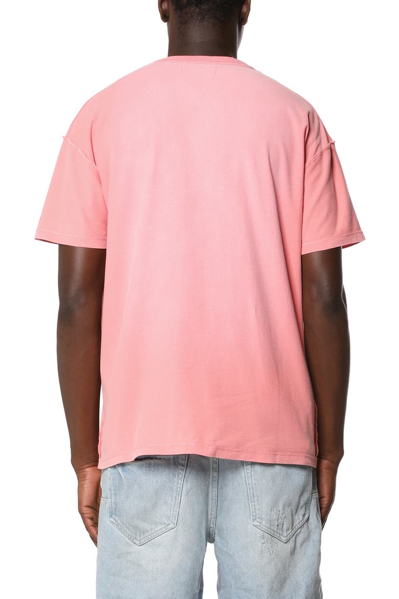 Textured Inside Out Cotton Graphic T-Shirt, Alternate, color, PINK