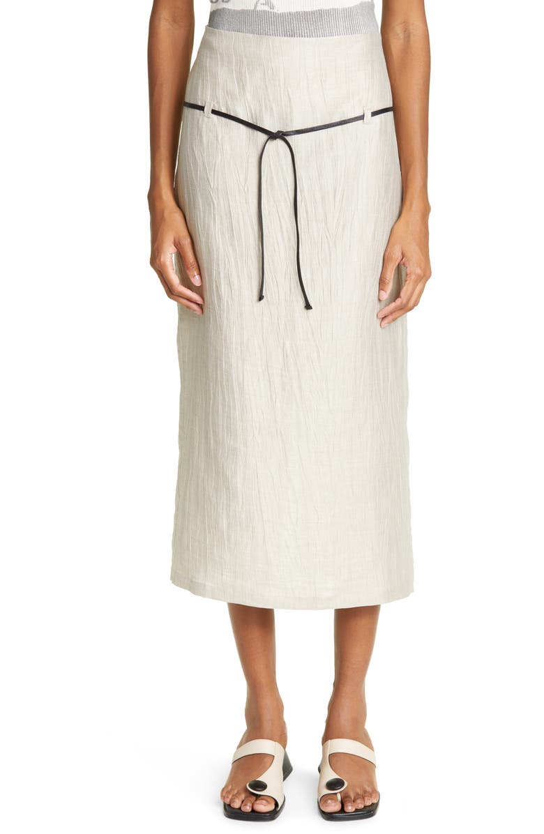 Paloma Wool Aimar Linen Blend Skirt, Main, color, 