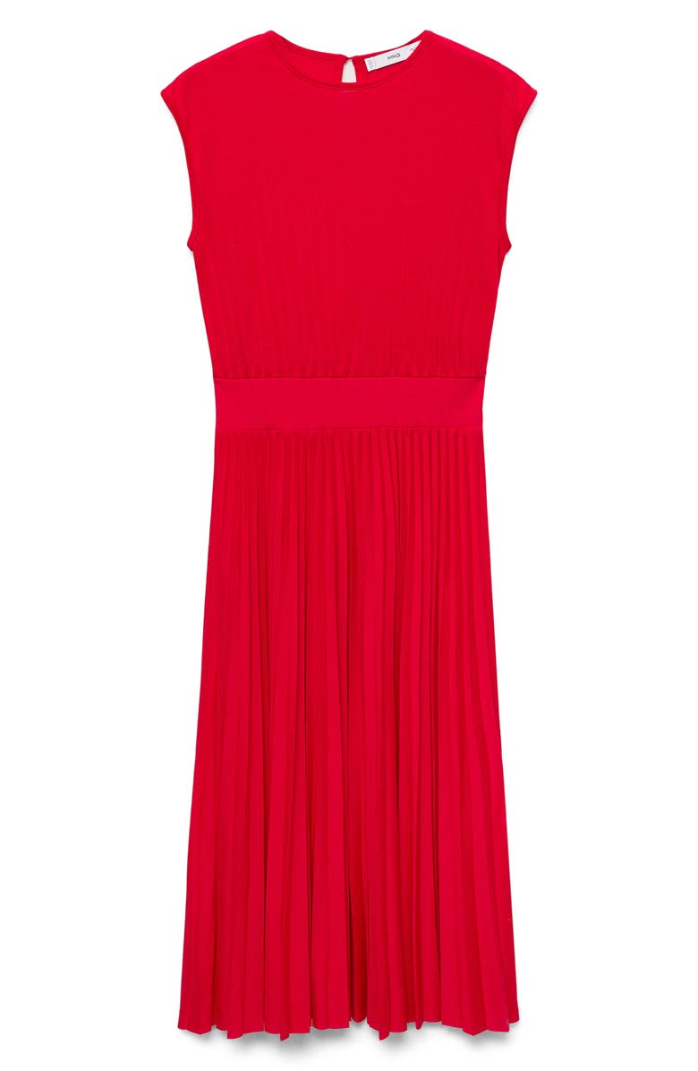 MANGO Pleated Midi Dress, Alternate, color, 