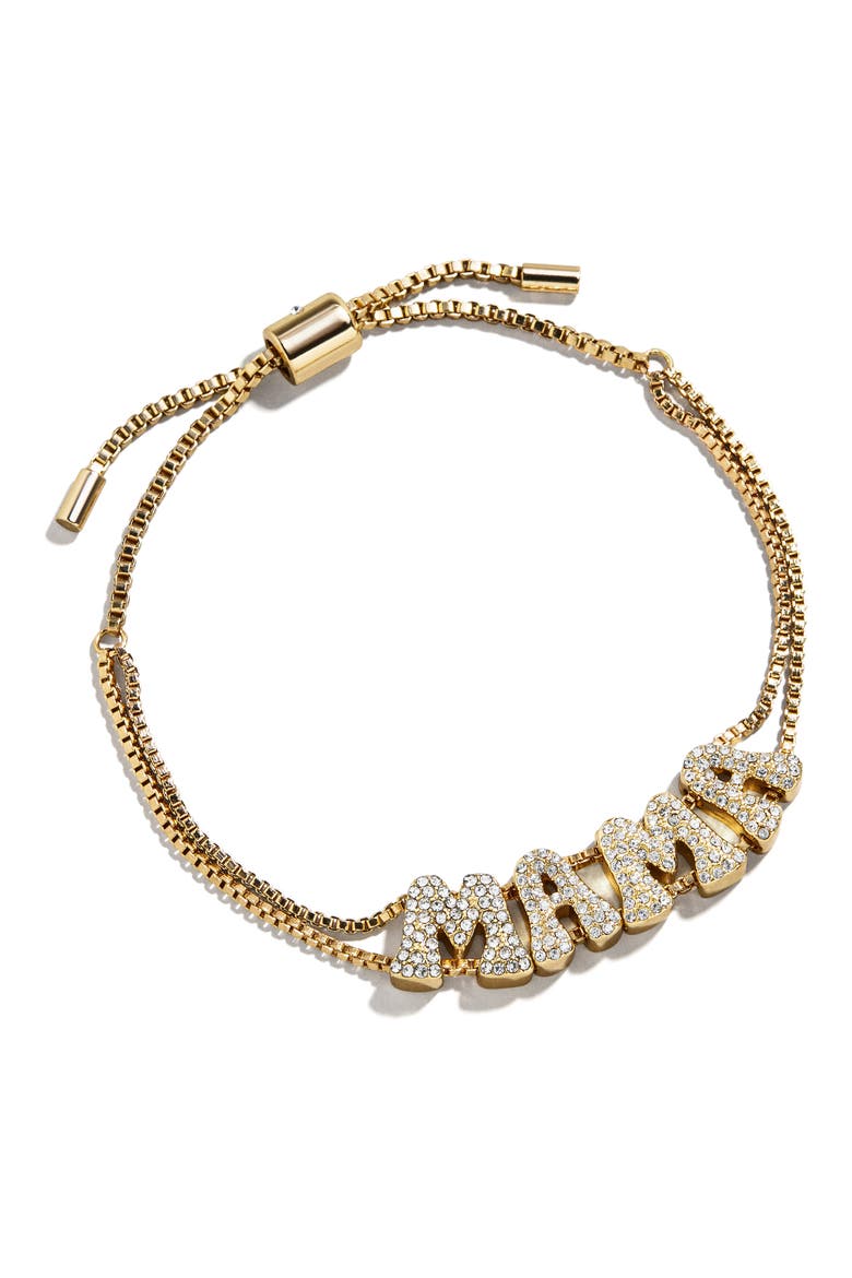 Made for Mama Slider Bracelet, Main, color, CLEAR