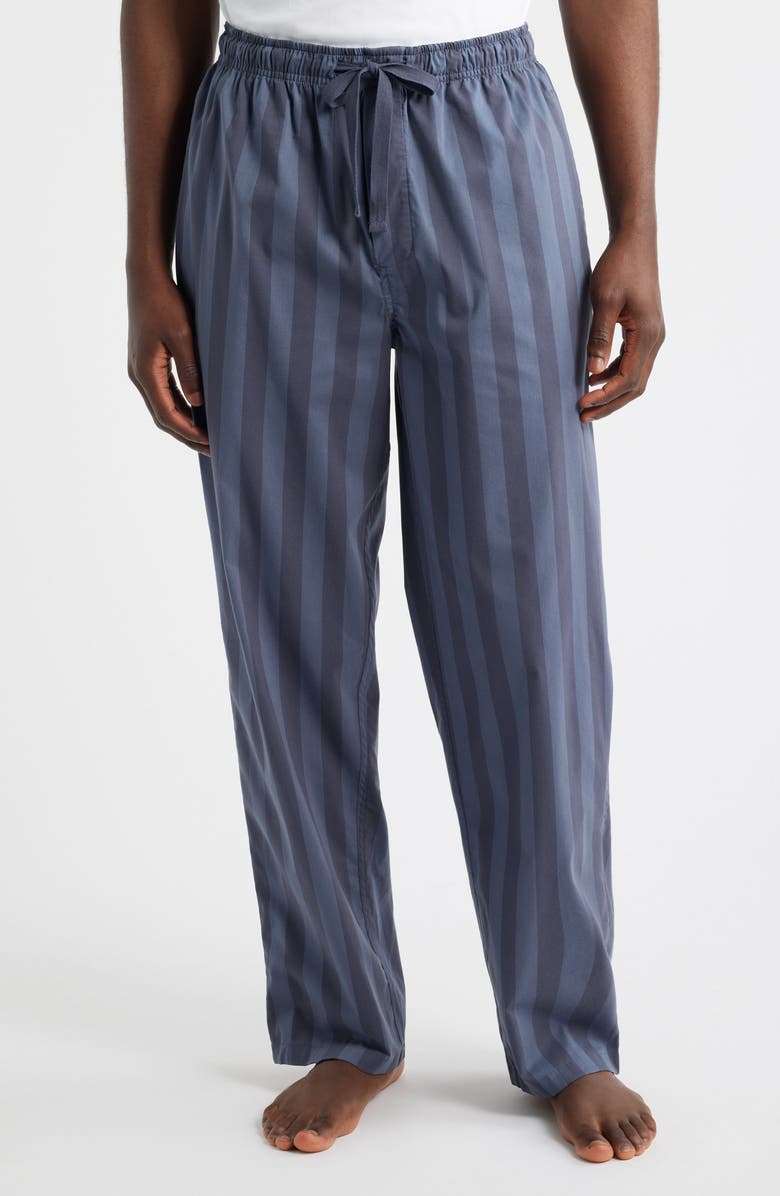 Nordstrom Plaid Poplin Pajamas, Alternate, color, Grey Grissaile Winter Stripe