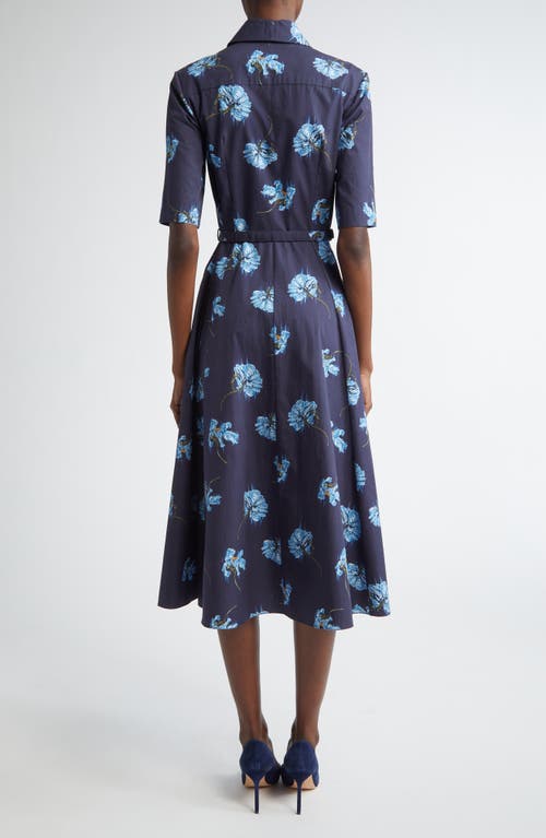EMILIA WICKSTEAD EMILIA WICKSTEAD RUBIE BELTED COTTON POPLIN MIDI SHIRTDRESS