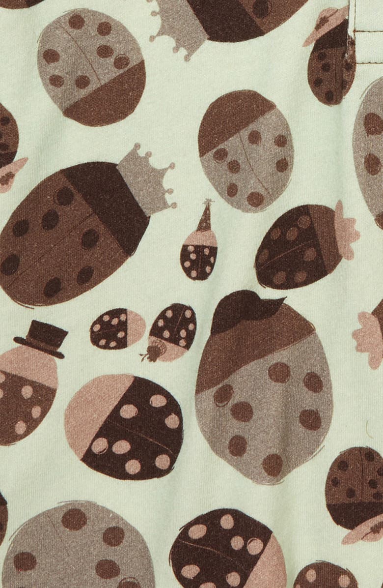 Naseberry Kids' Ladybug Print Organic Cotton Polo, Alternate, color, Brown/ Beige/ Green