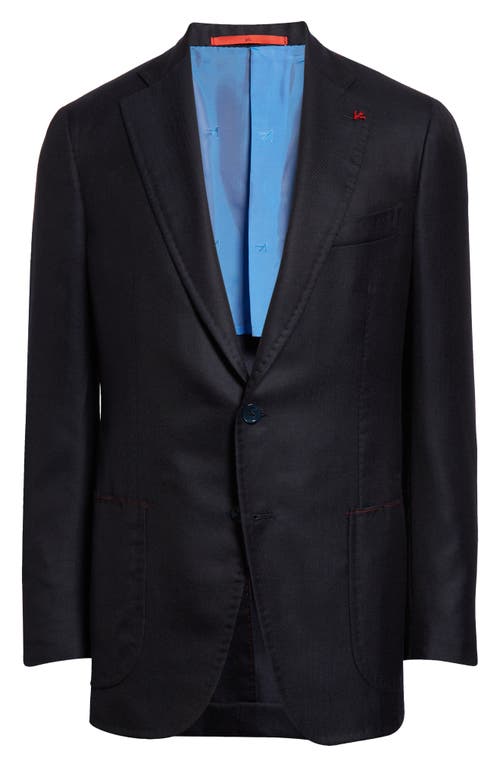 ISAIA Domenico Cashmere & Silk Sport Coat in Navy 