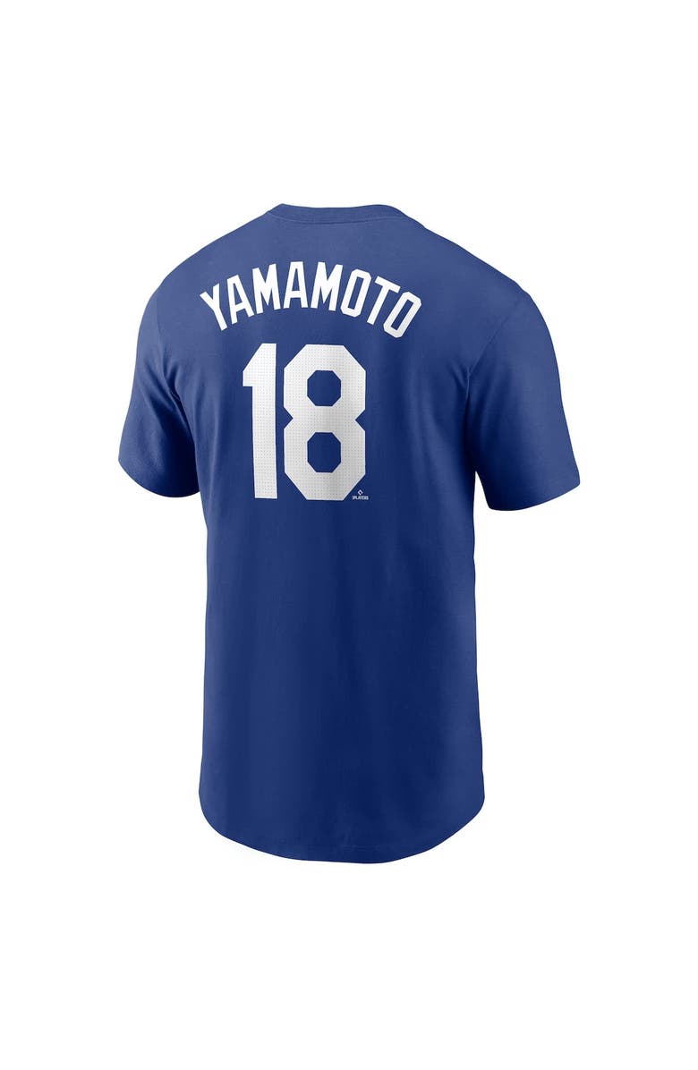 Nike Men's Nike Yoshinobu Yamamoto Royal Los Angeles Dodgers 2025 MLB World Tour: Tokyo Series Name & Number T-Shirt, Alternate, color, 