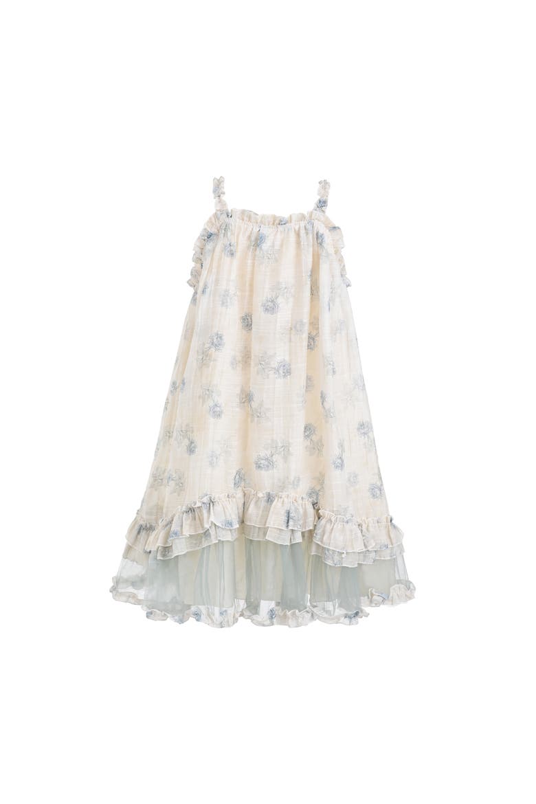 Vintage Bloom Ruffle Dress, Alternate, color, Ivory