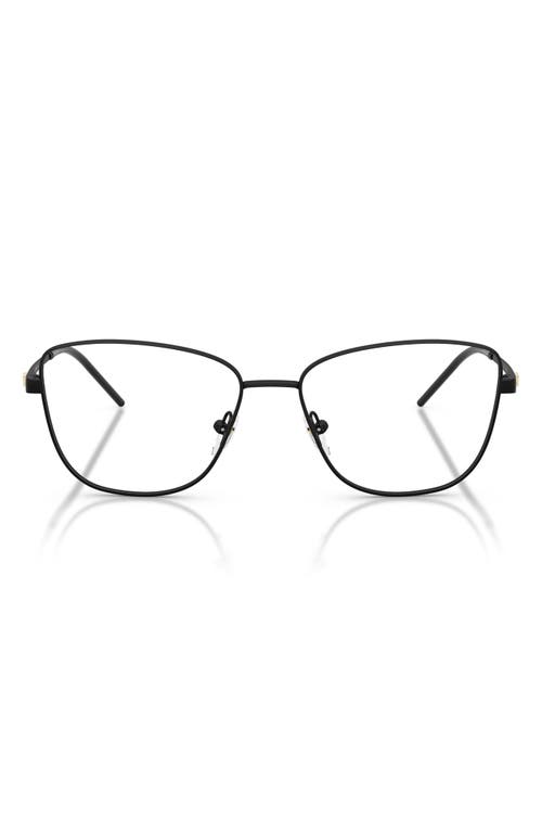 Emporio Armani 53mm Irregular Optical Glasses In Black