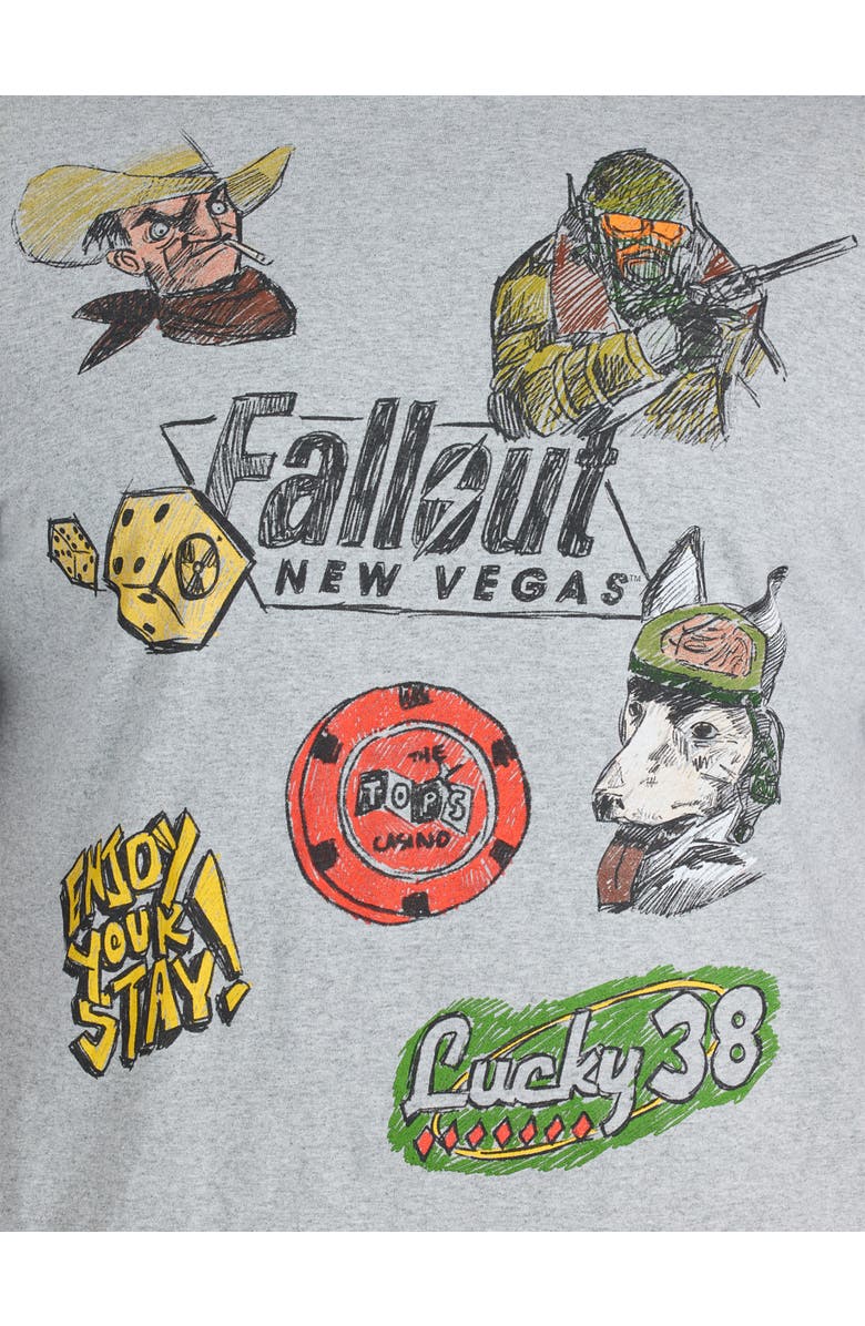True Nation by DXL Big & Tall Fallout New Vegas Graphic Tee, Alternate, color, Gray Heather
