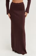 CRESCENT Ribbed Knit Maxi Skirt