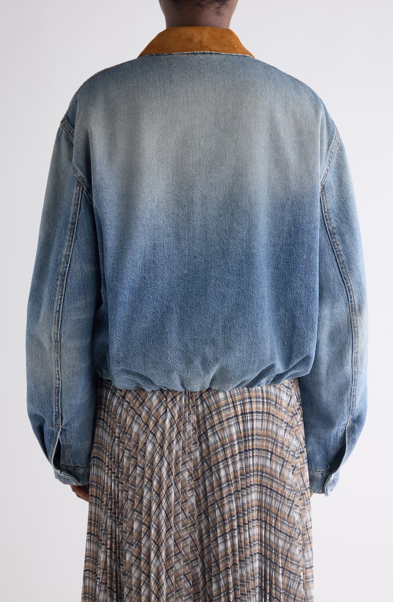 Acne Studios Padded Denim Bomber Jacket, Alternate, color,