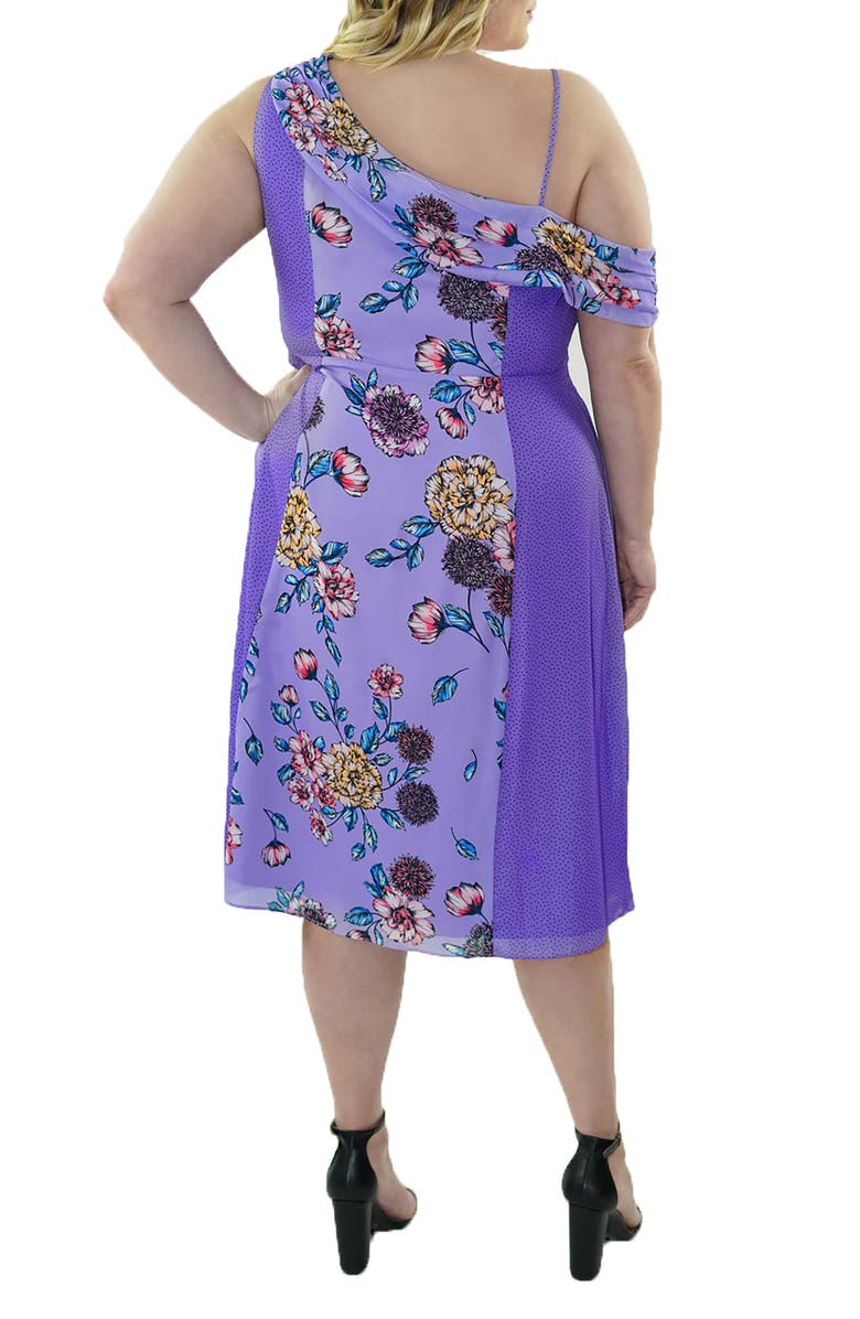 Marée Pour Toi Off Shoulder Color Block Dress, Alternate, color,