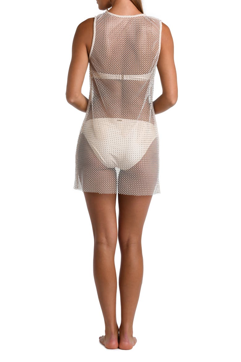 Angela Sheer Mesh Cover-Up Dress, Alternate, color, CHAMPAGNE