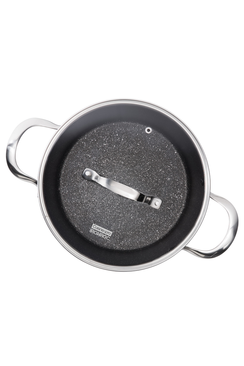 IRONROC™ 5 Qt Casserole with Lid, Alternate, color, BLACK