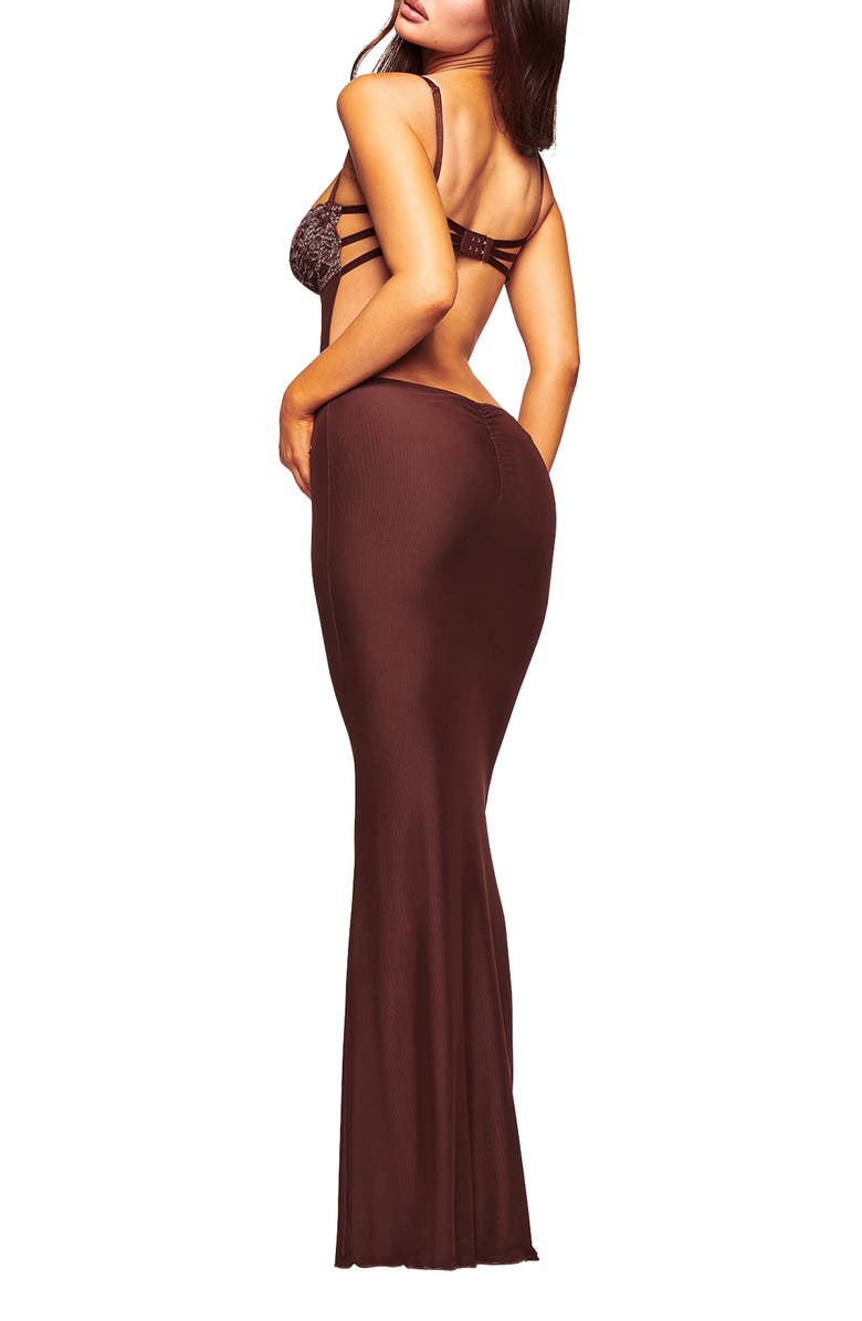 I.AM.GIA Silo Lace Trim Maxi Dress, Alternate, color, 