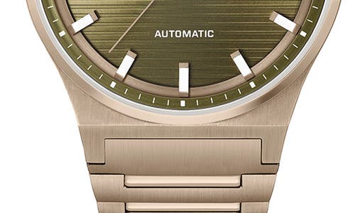 Hugo Boss Gold Stainless Steel Dress Watch In Green