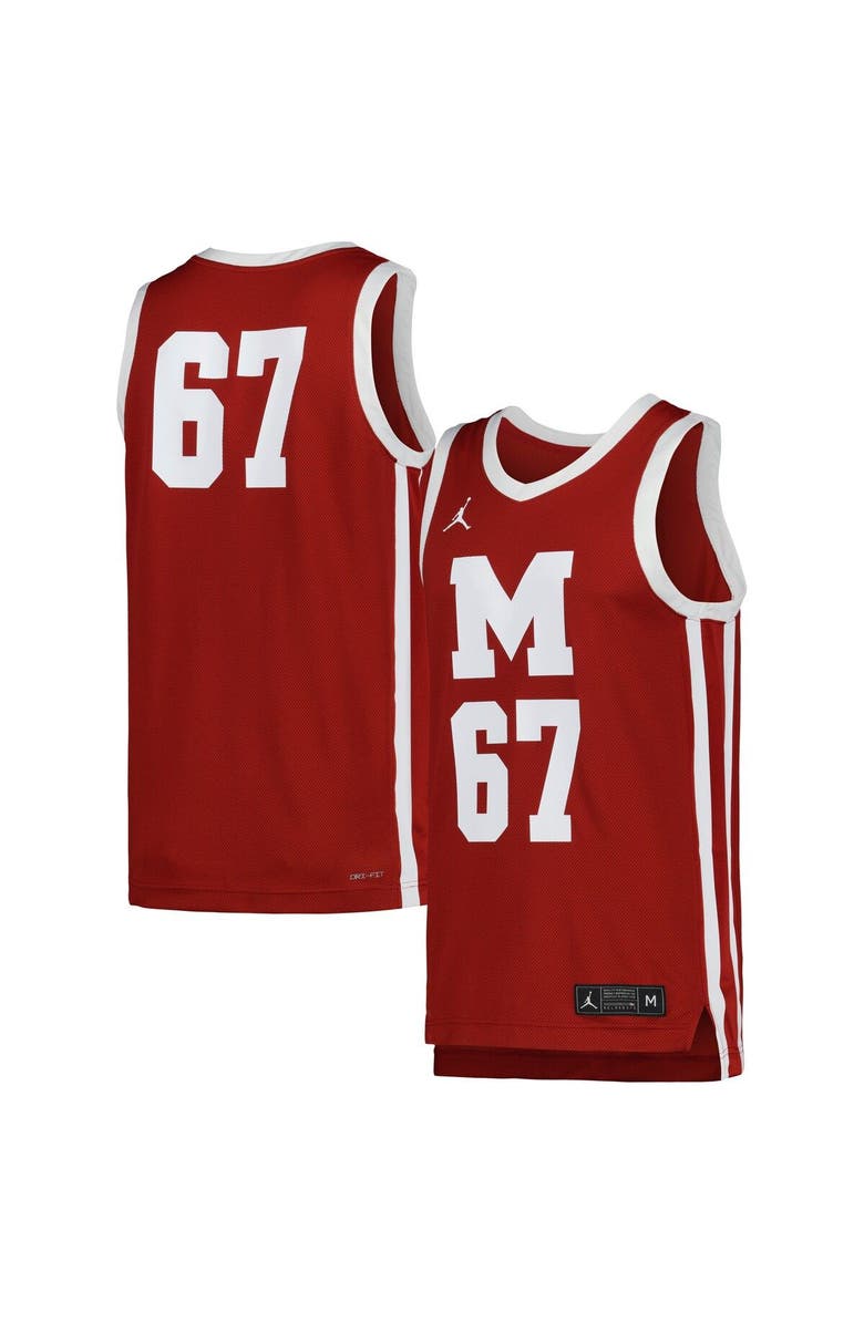 Jordan Brand Men's Jordan Brand Maroon Morehouse Maroon Tigers Replica Basketball Jersey, Main, color, Maroon