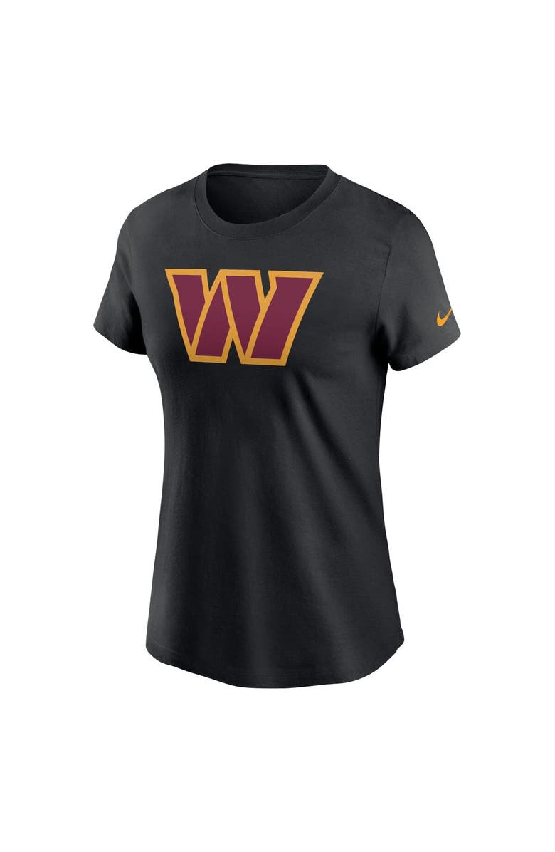 Nike Women's Nike Black Washington Commanders Logo Cotton Essential T-Shirt, Alternate, color, Black