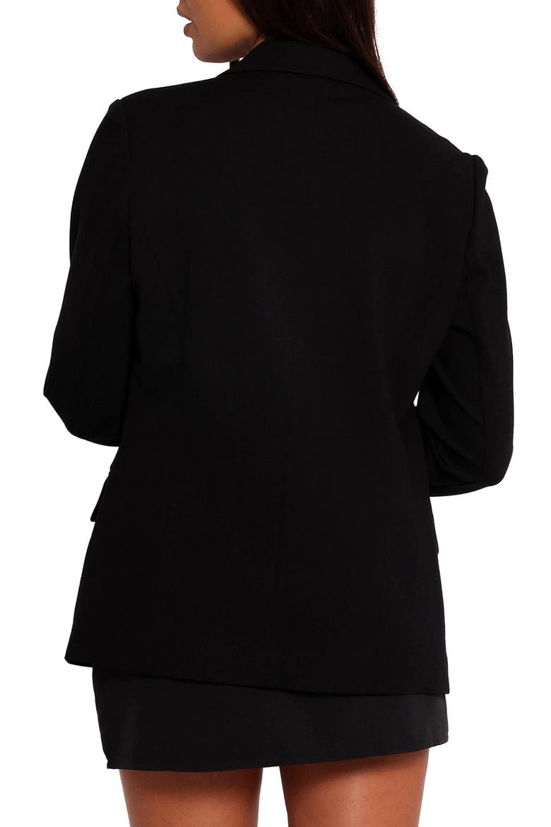 Ronny Open Front Blazer, Alternate, color, BLACK