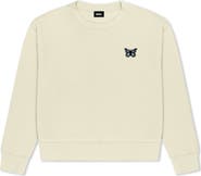 Dalix Butterfly Relaxed Fleece Crewneck Sweatshirt