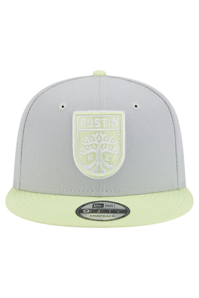 Men's New Era Gray Austin FC Color Pack Two-Tone 9FIFTY Snapback Hat, Alternate, color, Gray