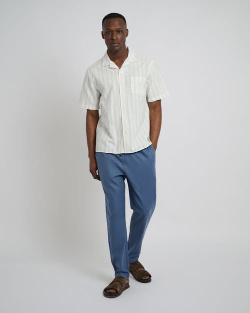 Onia Stretch Linen Pull-on Pant In Blue