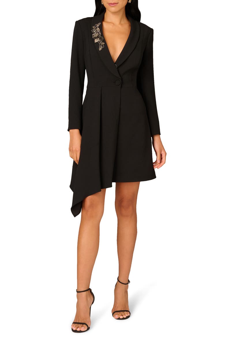 Aidan Mattox by Adrianna Papell Embellished Stretch Crepe Blazer Dress, Main, color, 
