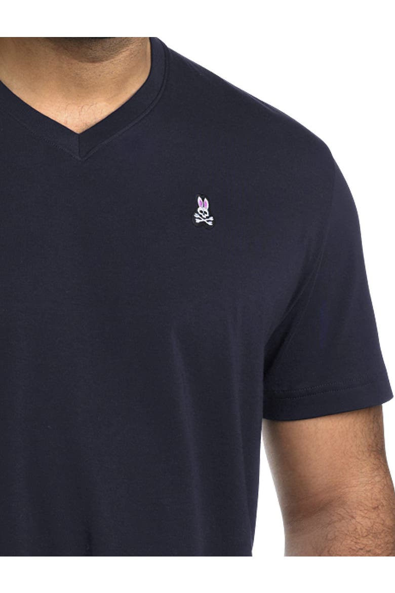 Logo V-Neck T-Shirt, Alternate, color, NEW NAVY