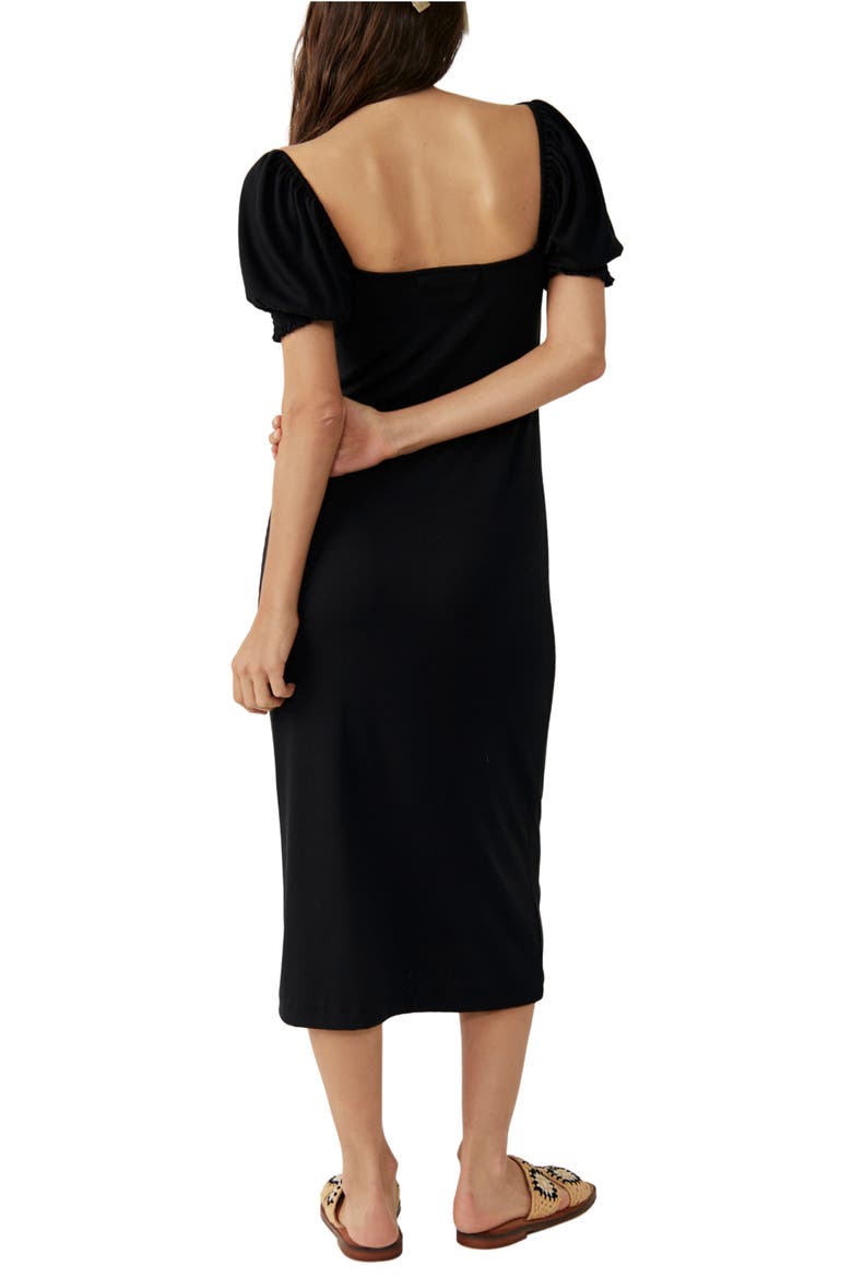 free-est Bel Air Midi Dress, Alternate, color, BLACK