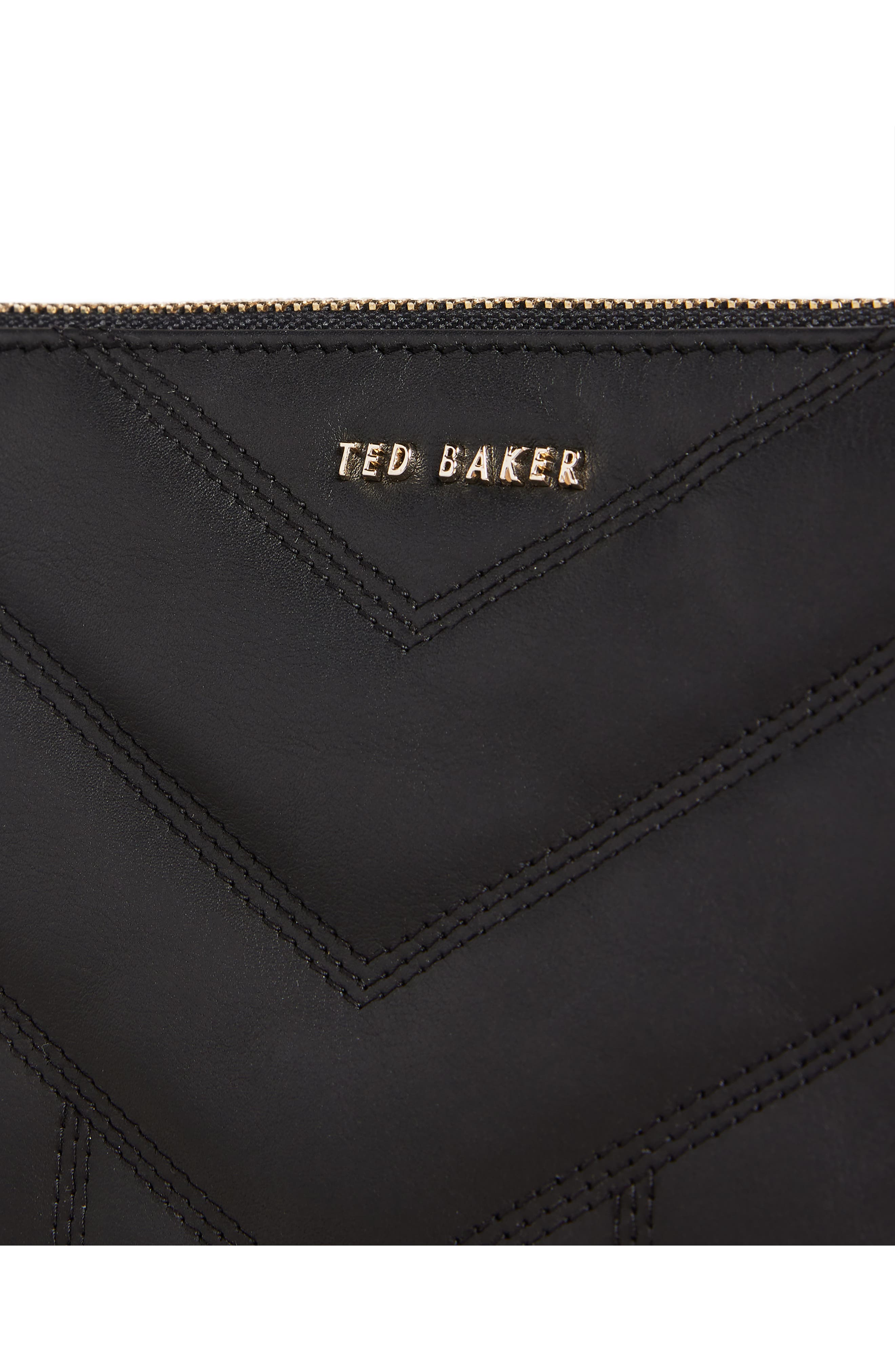 Ted Baker London Ayasini Quilted Leather Crossbody Bag, Alternate, color, 