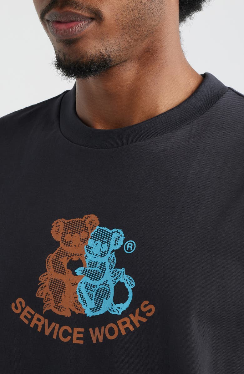 Service Works Family Fruit Organic Cotton Graphic T-Shirt, Alternate, color, Black