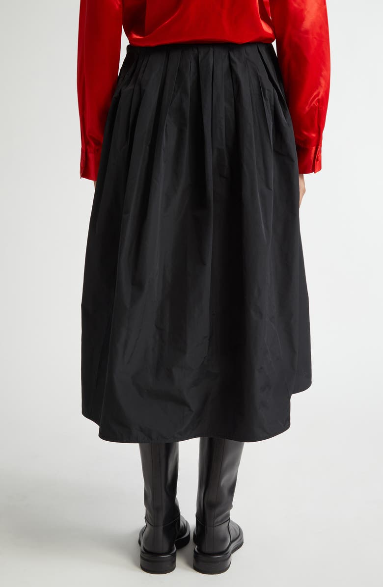 Jil Sander Pleated Taffeta Midi Skirt, Alternate, color, 