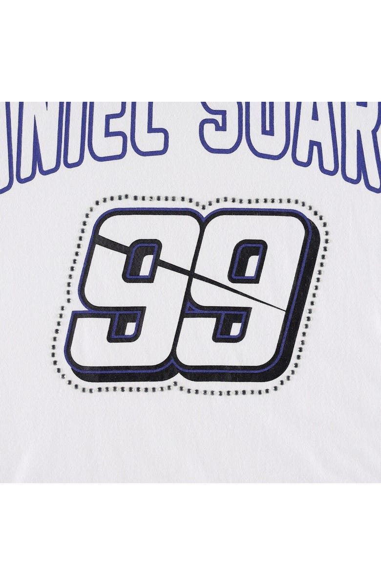 G-III 4HER BY CARL BANKS Women's G-III 4Her by Carl Banks White/Light Blue Daniel Suarez Box Score T-Shirt, Alternate, color, White