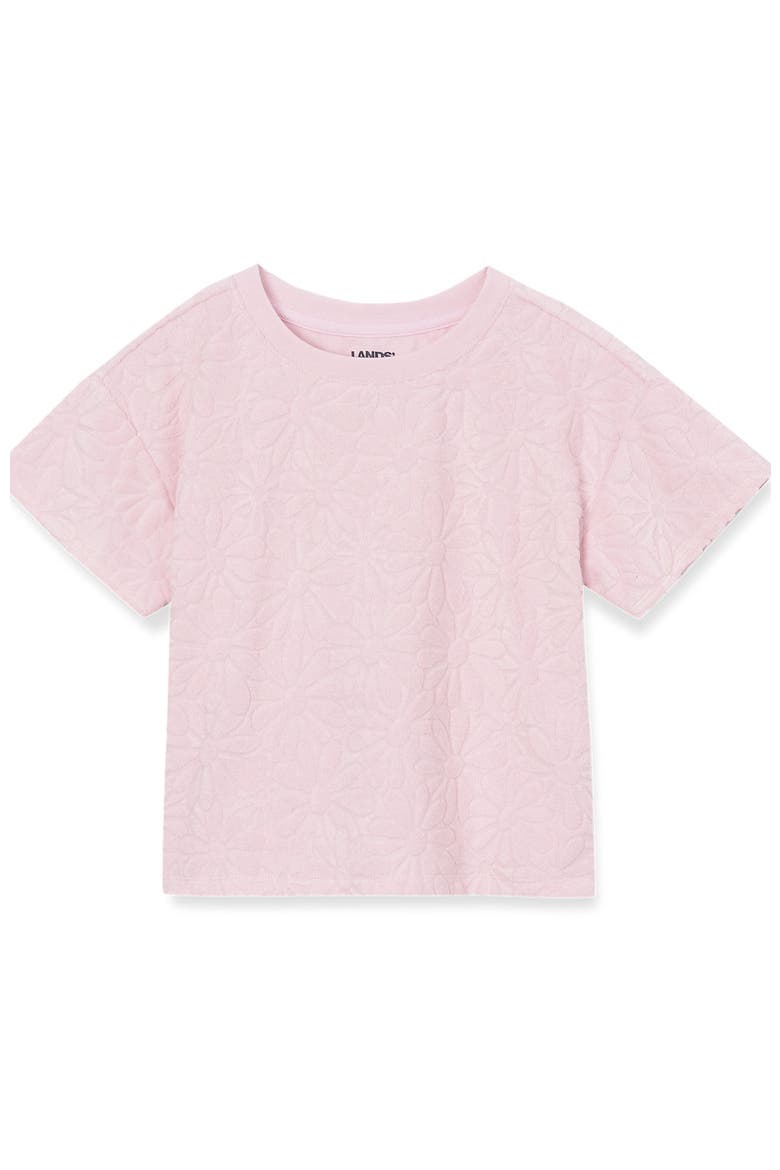 Girls Terry T-Shirt, Alternate, color, Flamingo Daisies